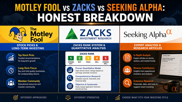 Motley Fool vs Zacks vs Seeking Alpha: Honest Breakdown