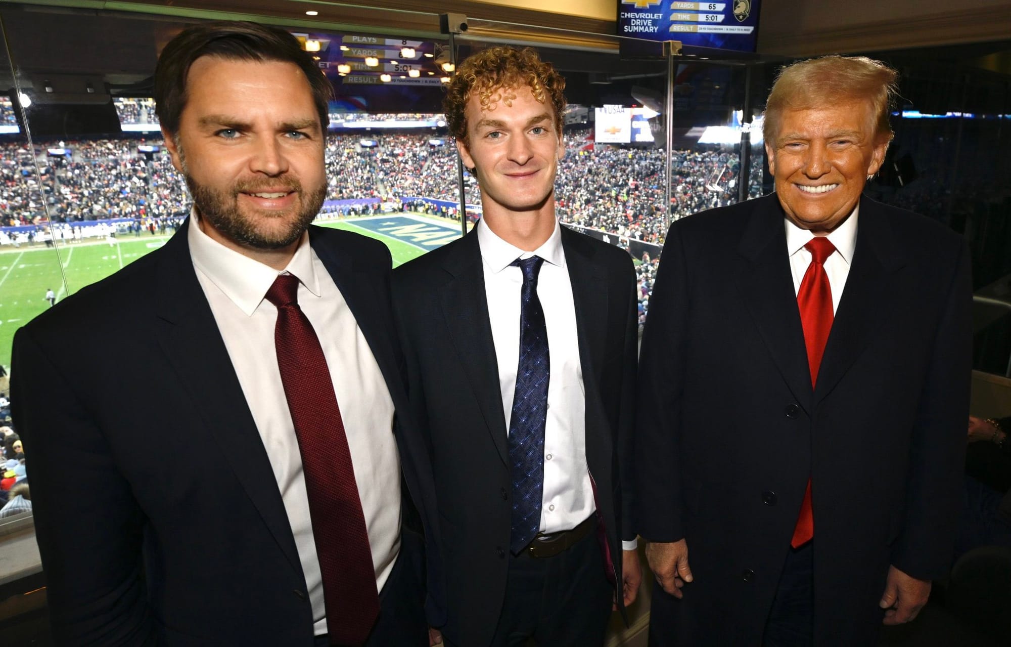Daniel Penny attends the Army-Navy game as a guest of Vice-President-elect JD Vance. X/@DanScavino