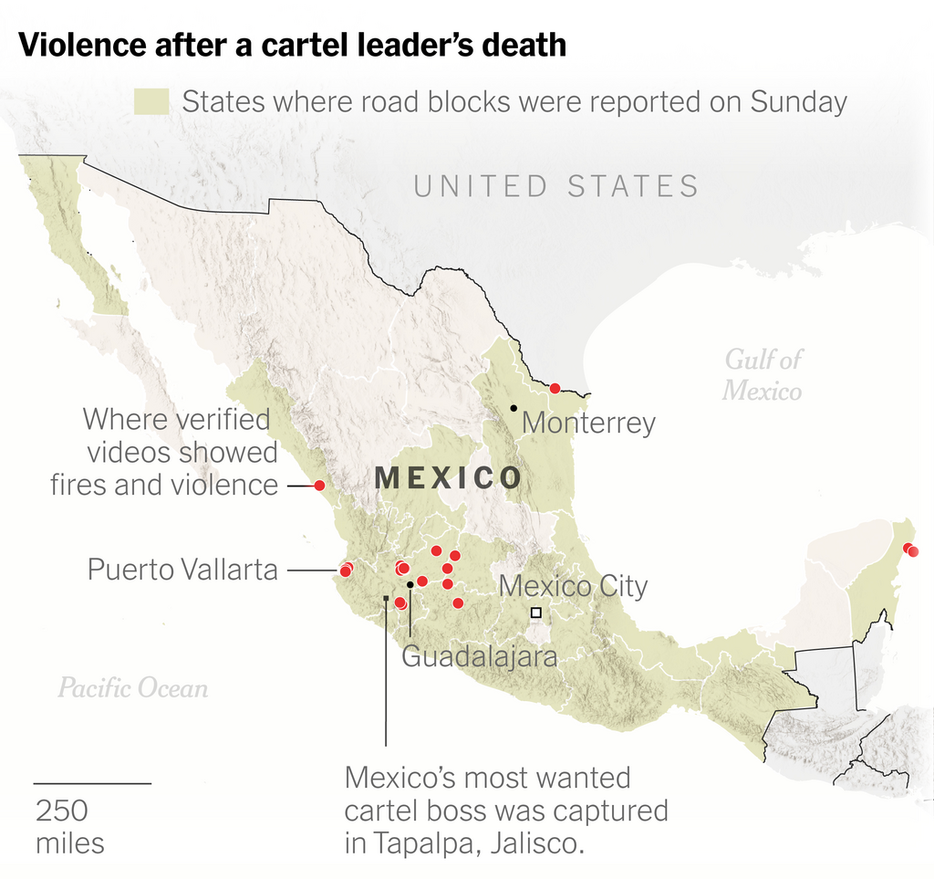 Sources: Verified footage; Ministry of Security and Citizen Protection. Pablo Robles and Devon Lum/The New York Times