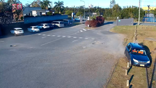 Bollard Meets “Burnout” in Carrara Carpark Crash