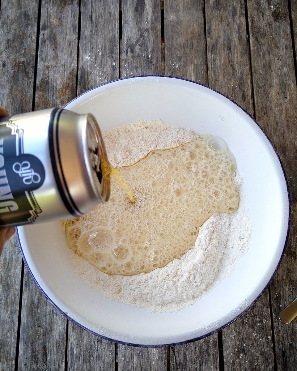 A foamy beer meets damper well - Victoria Waghorn