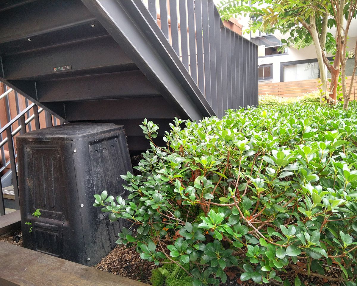 The Dirt Vader discreetly composting in an urban block - Victoria Waghorn