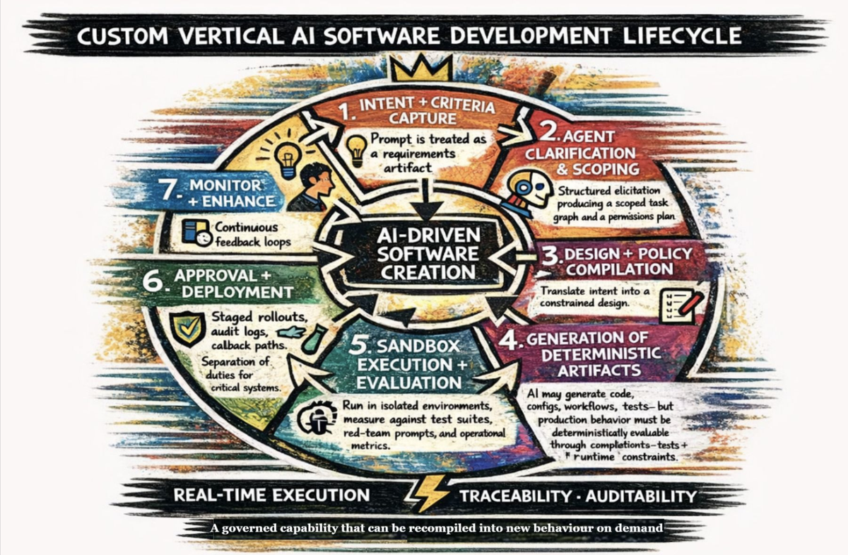 Framework showing key intervention points where AI can redesign processes and create system-level organisational impact