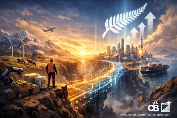 Diagram illustrating how redesigning systems, not just optimising processes, enables AI-driven transformation and new economic value