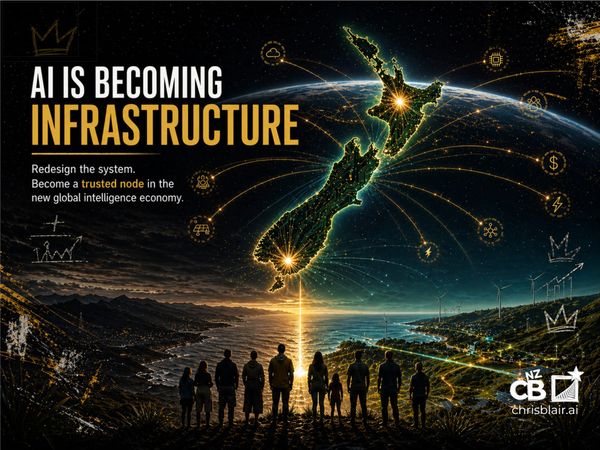 AI infrastructure network representing compute, energy, and data systems shaping New Zealand’s future
