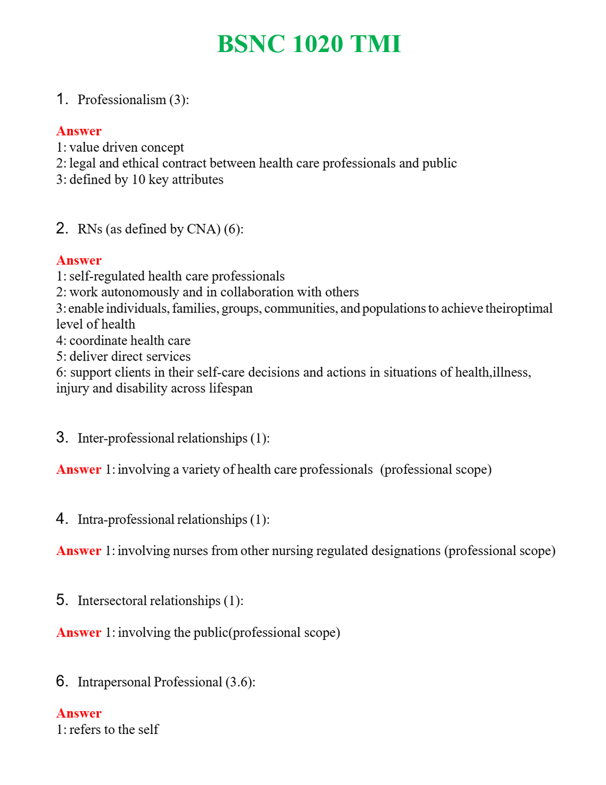 BSNC 1020 TMI Questions With Complete Grade A+ Answers