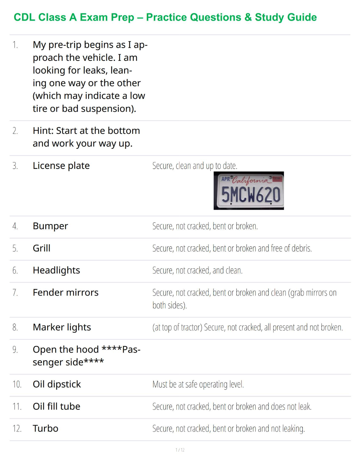CDL Class A Exam Prep – Practice Questions & Study Guide