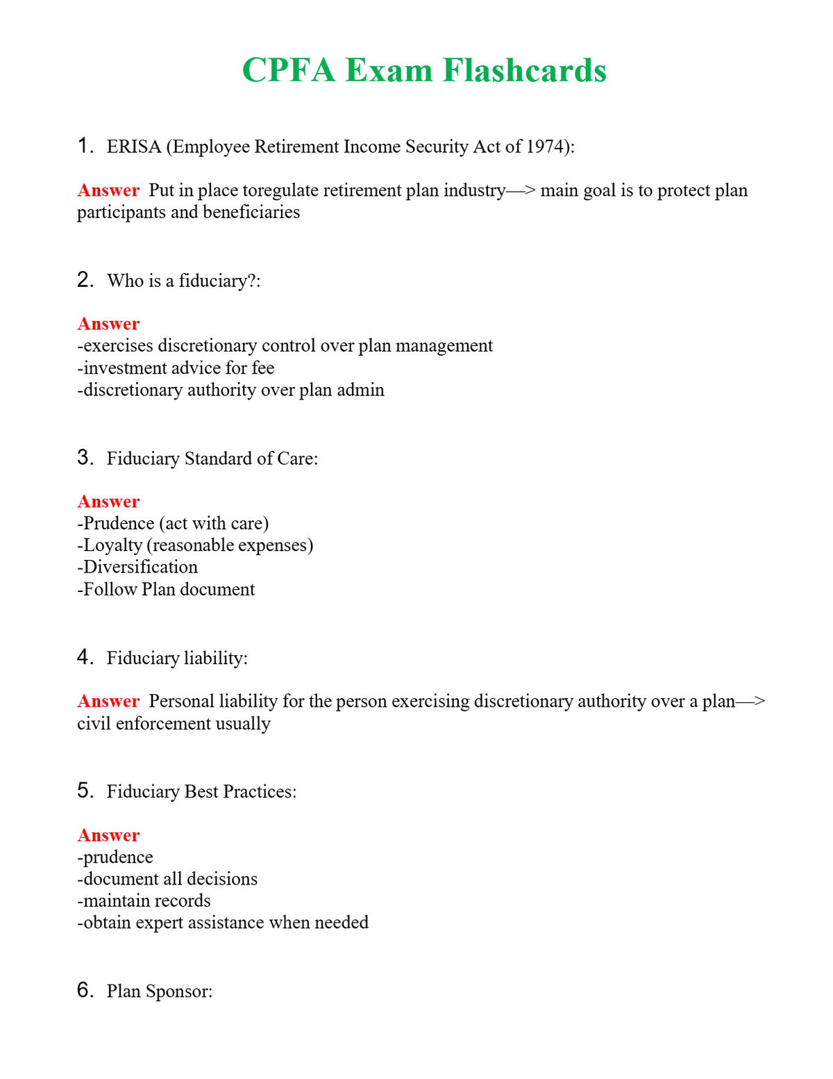 CPFA Exam Flashcards Questions With Complete Grade A+ Answers