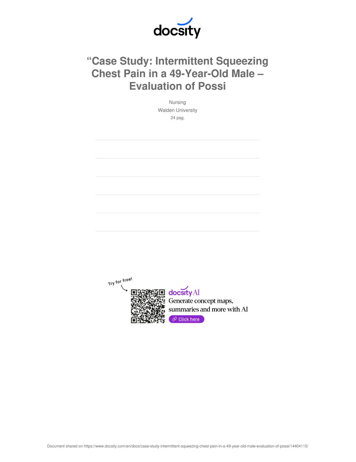 Case Study: Intermittent Squeezing Chest Pain in a 49-Year-Old Male – Evaluation of Possible Stable Angina