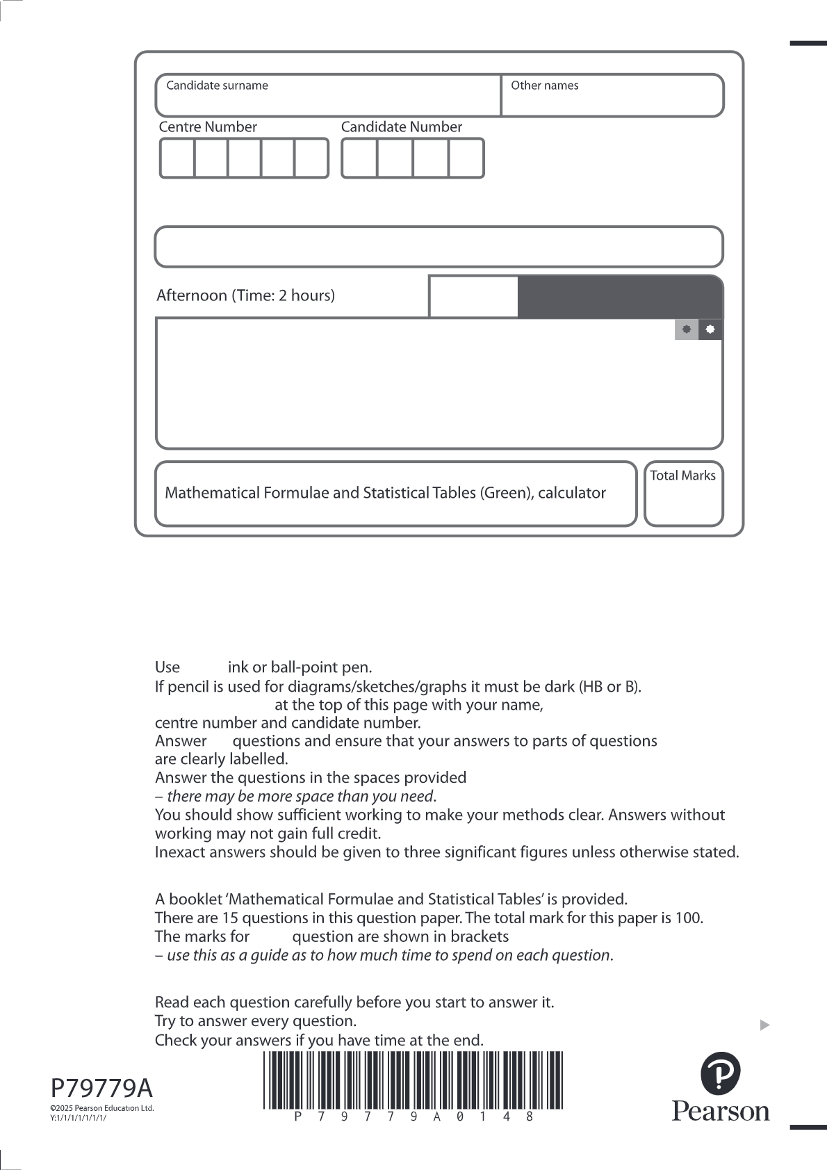 EDEXCEL JUNE 2025 A LEVEL MATHS PAPER 2 PURE MATHS 2