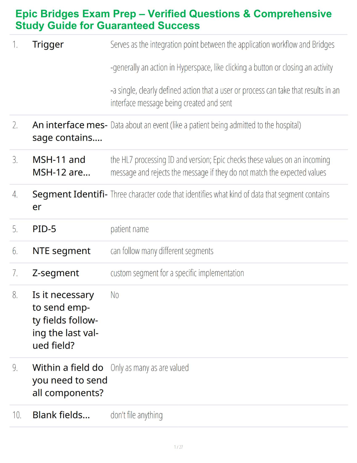 Epic Bridges Exam Prep – Verified Questions & Comprehensive Study Guide for Guaranteed Success