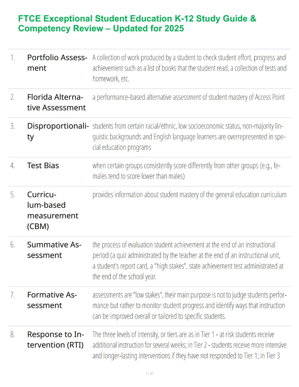 FTCE Exceptional Student Education K-12 Study Guide & Competency Review – Updated for 2025