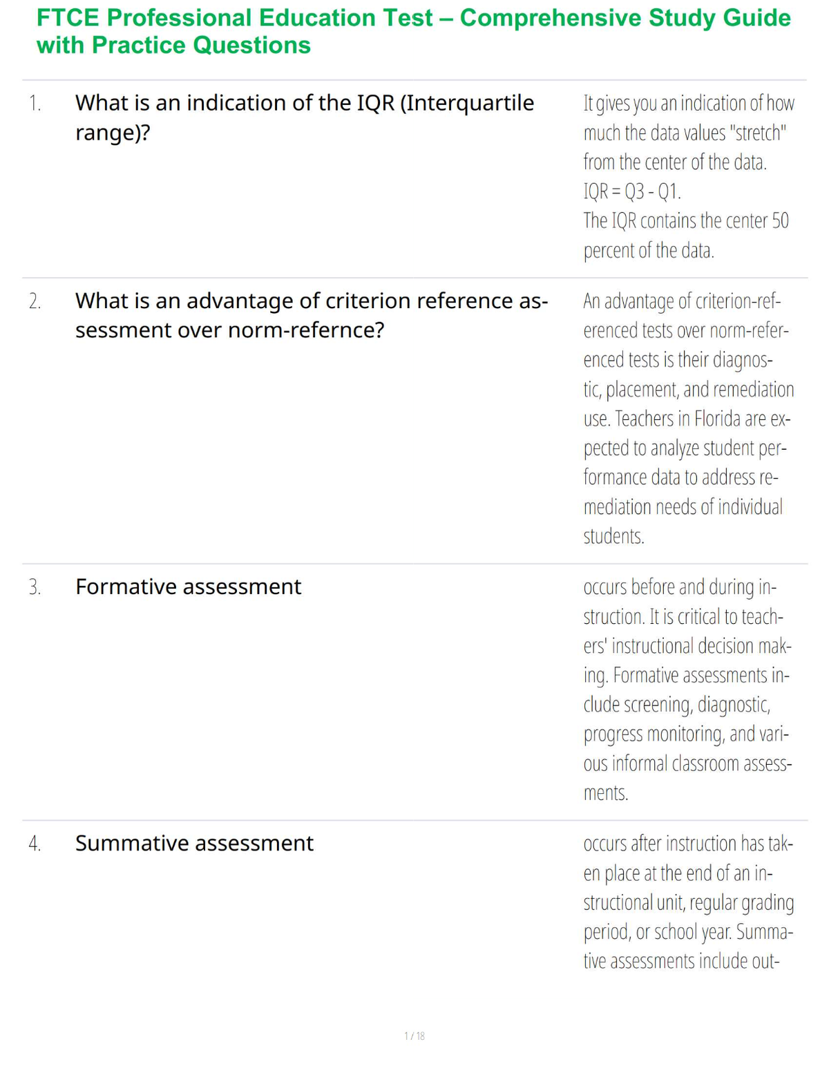 FTCE Professional Education Test – Comprehensive Study Guide with Practice Questions