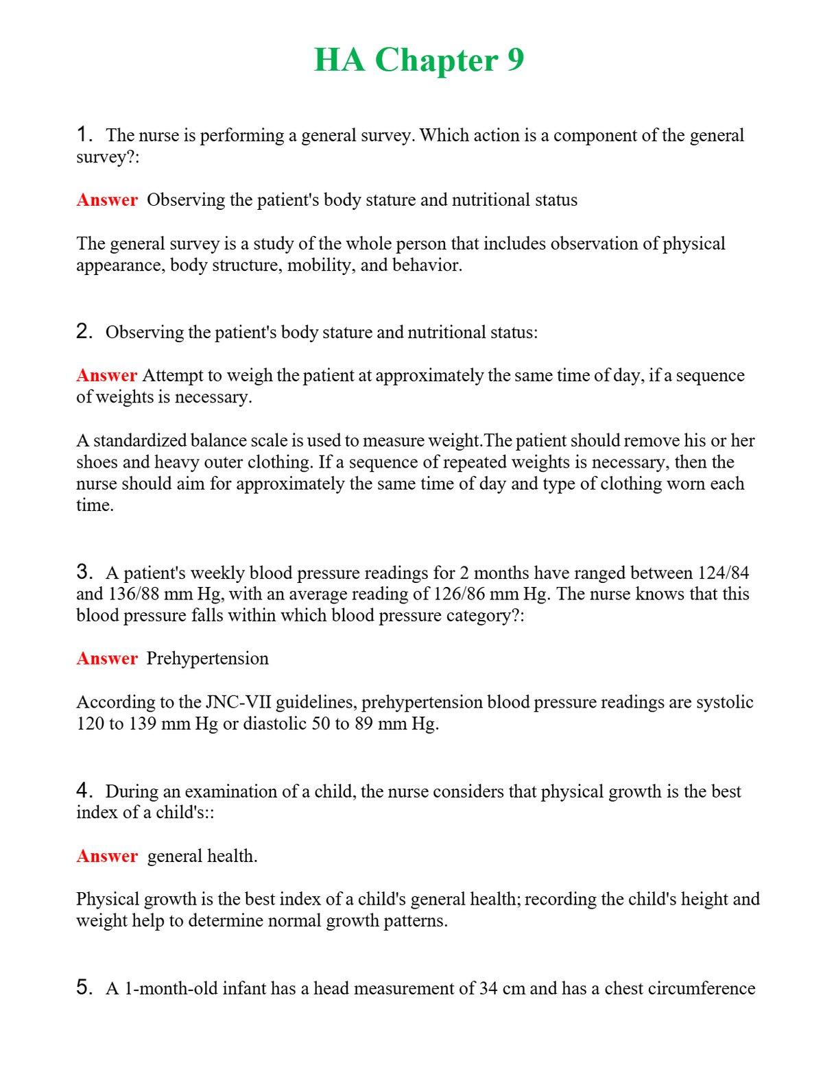 HA Chapter 9 Questions With Complete Grade A+ Answers