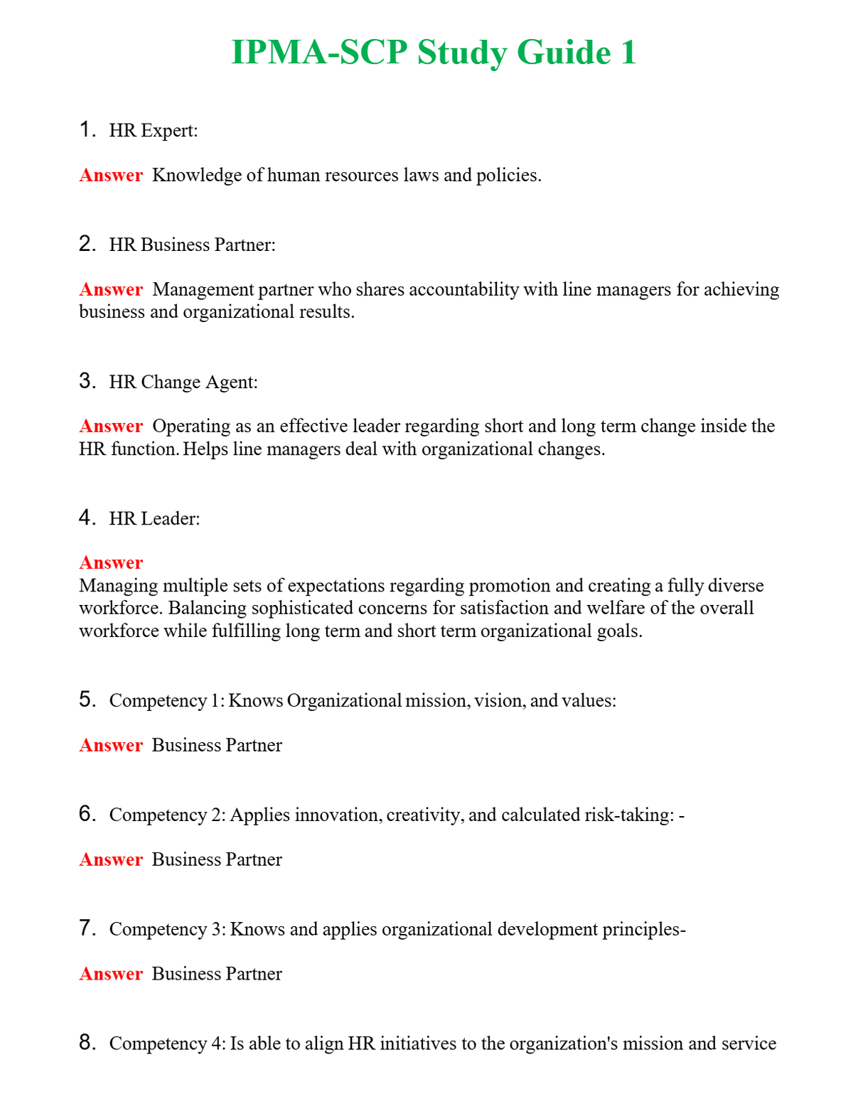 IPMA-SCP Study Guide 1 Questions With Complete Grade A+ Answers