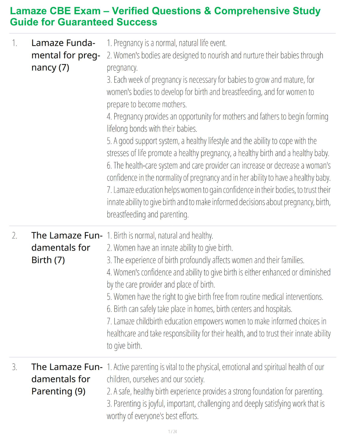 Lamaze CBE Exam – Verified Questions & Comprehensive Study Guide for Guaranteed Success