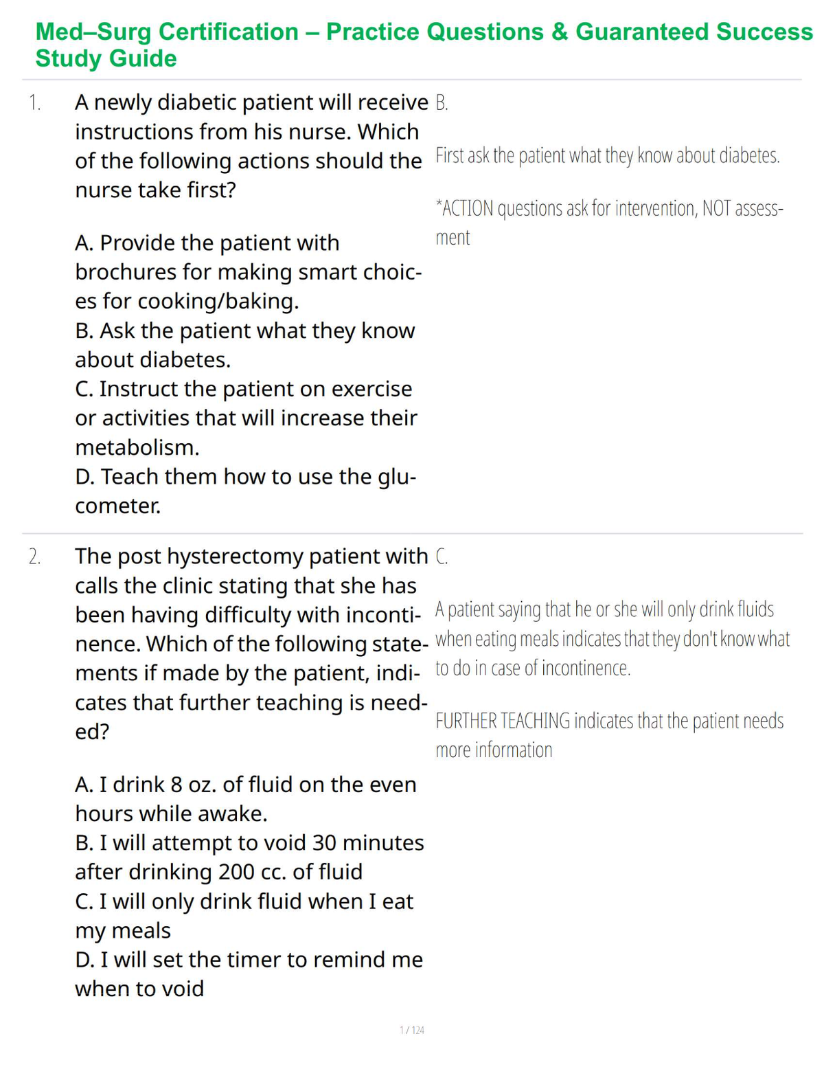 Med–Surg Certification – Practice Questions & Guaranteed Success Study Guide