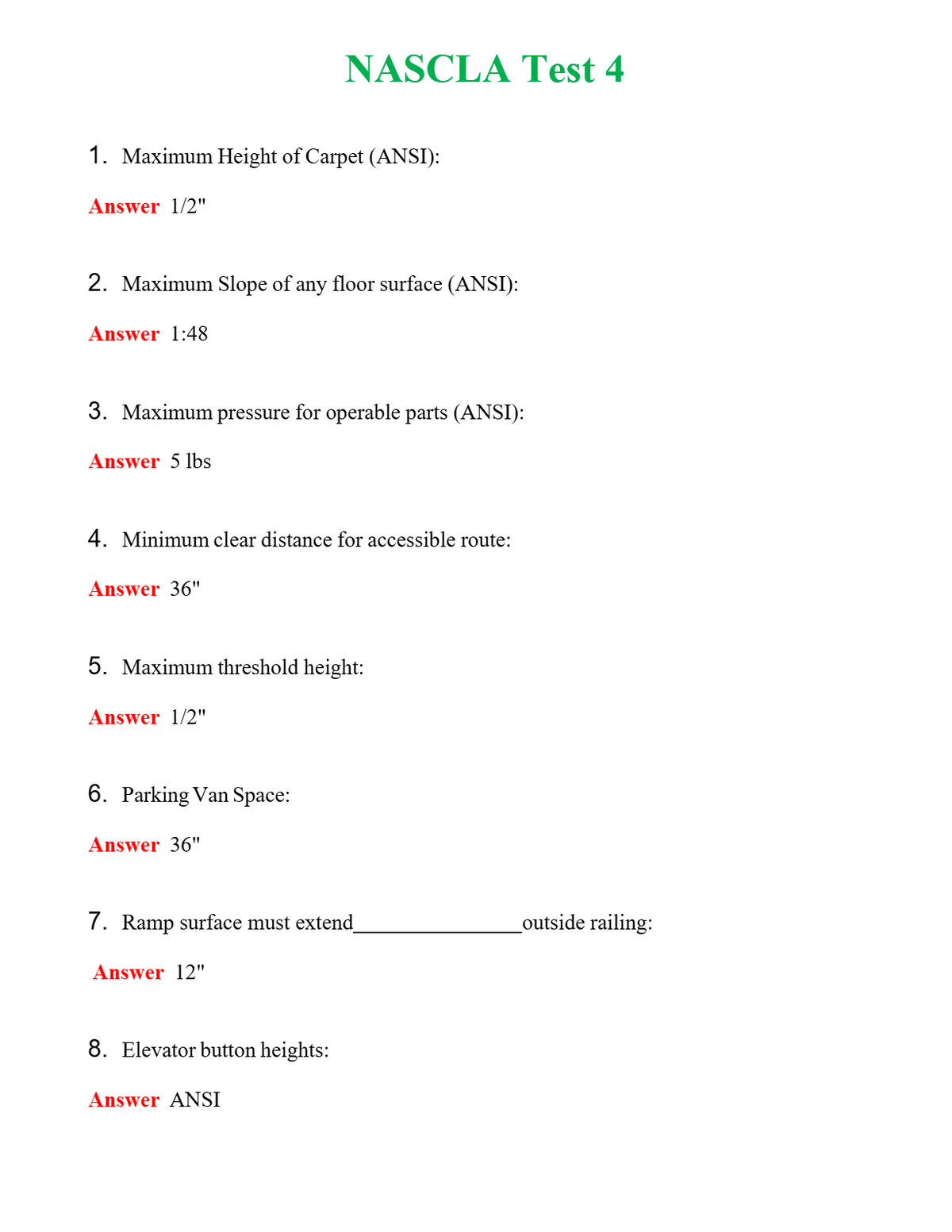 NASCLA Test 4 | Actual Questions and Verified Answers ( Included ) 100% Correct