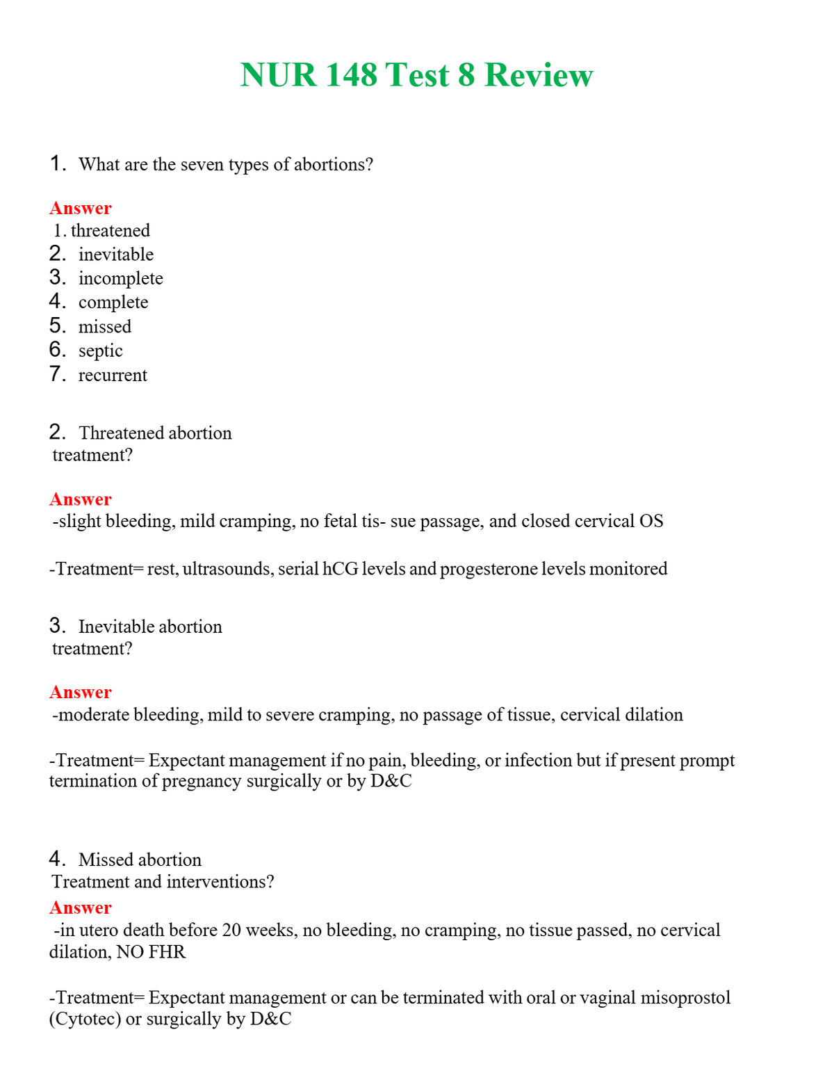 NUR 148 TEST 8 REVIEW | (ACTUAL EXAM ) QUESTIONS AND ANSWERS (SOLVED)