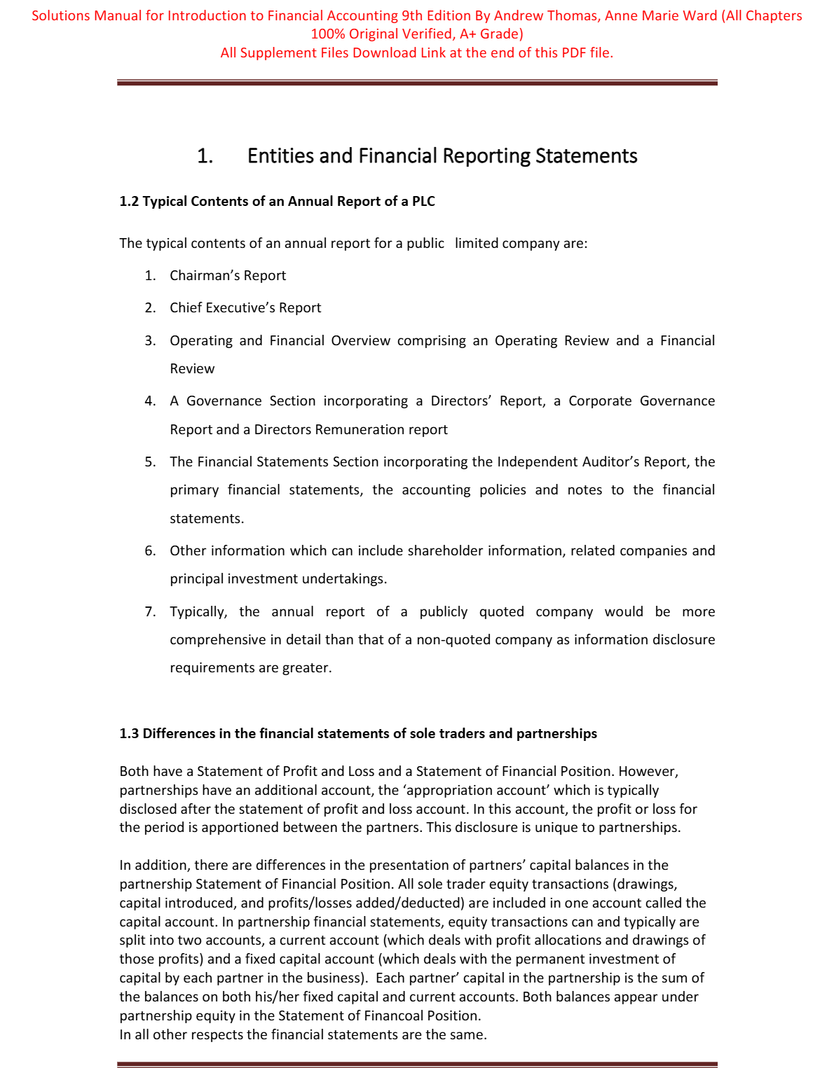 Solutions Manual for Introduction to Financial Accounting 9th Edition By Andrew Thomas, Anne Marie Ward (All Chapters 100% Original Verified, A+ Grade)
