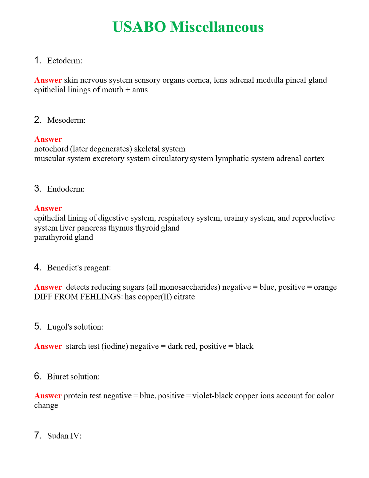 USABO Miscellaneous Questions With Complete Grade A+ Answers