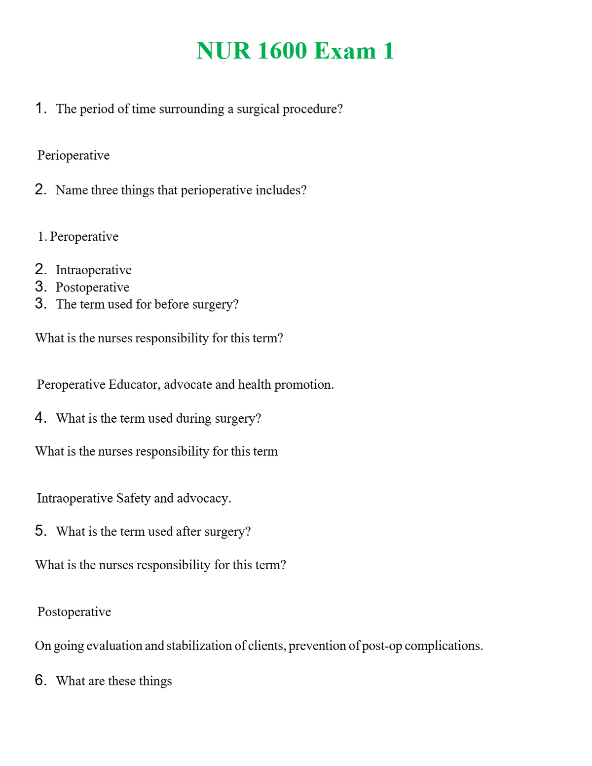NUR 1600 EXAM 1 | (ACTUAL EXAM ) QUESTIONS AND ANSWERS (SOLVED)