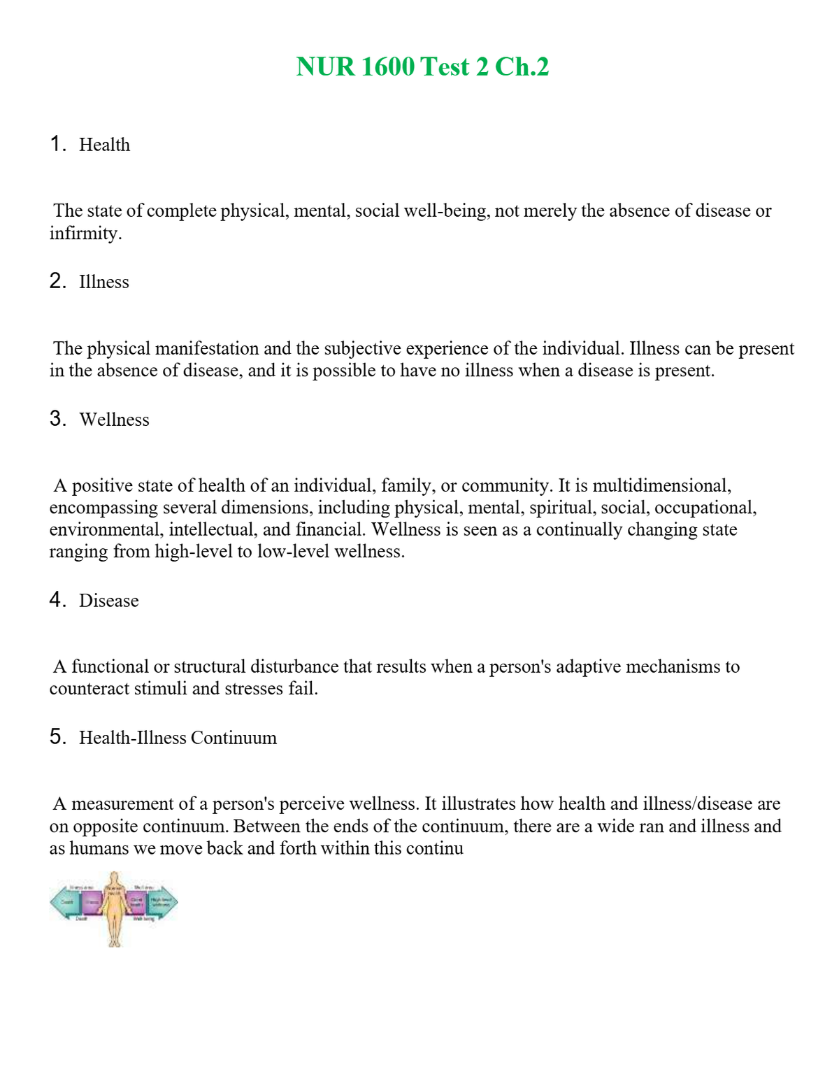 NUR 1600 TEST 2 CH.2 | COMPLETE QUESTIONS & ANSWERS (SOLVED) 100% CORRECT