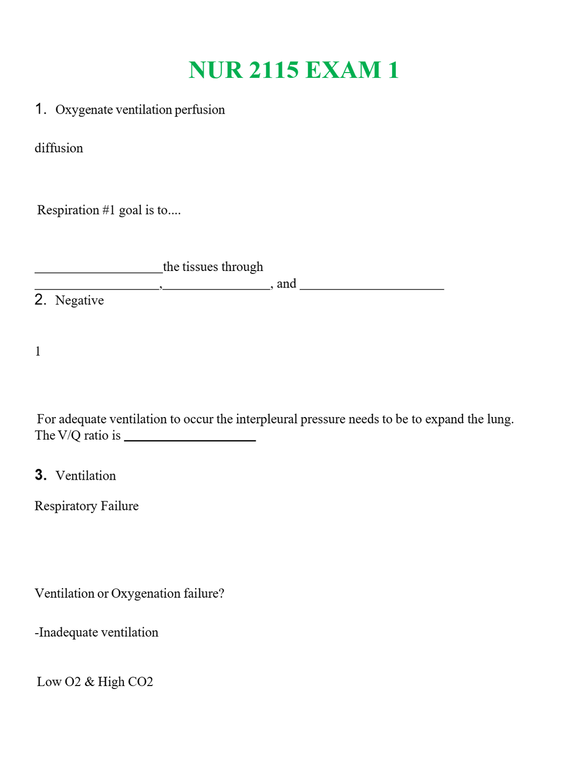NUR 2115 EXAM 1 | WITH 100% VERIFIED ANSWERS