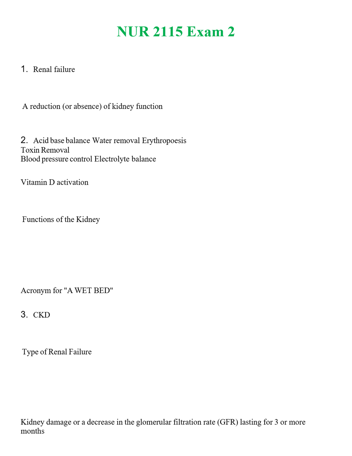 NUR 2115 EXAM 2 | A+ RATED GUIDE | QUESTIONS AND ANSWERS (SOLVED)