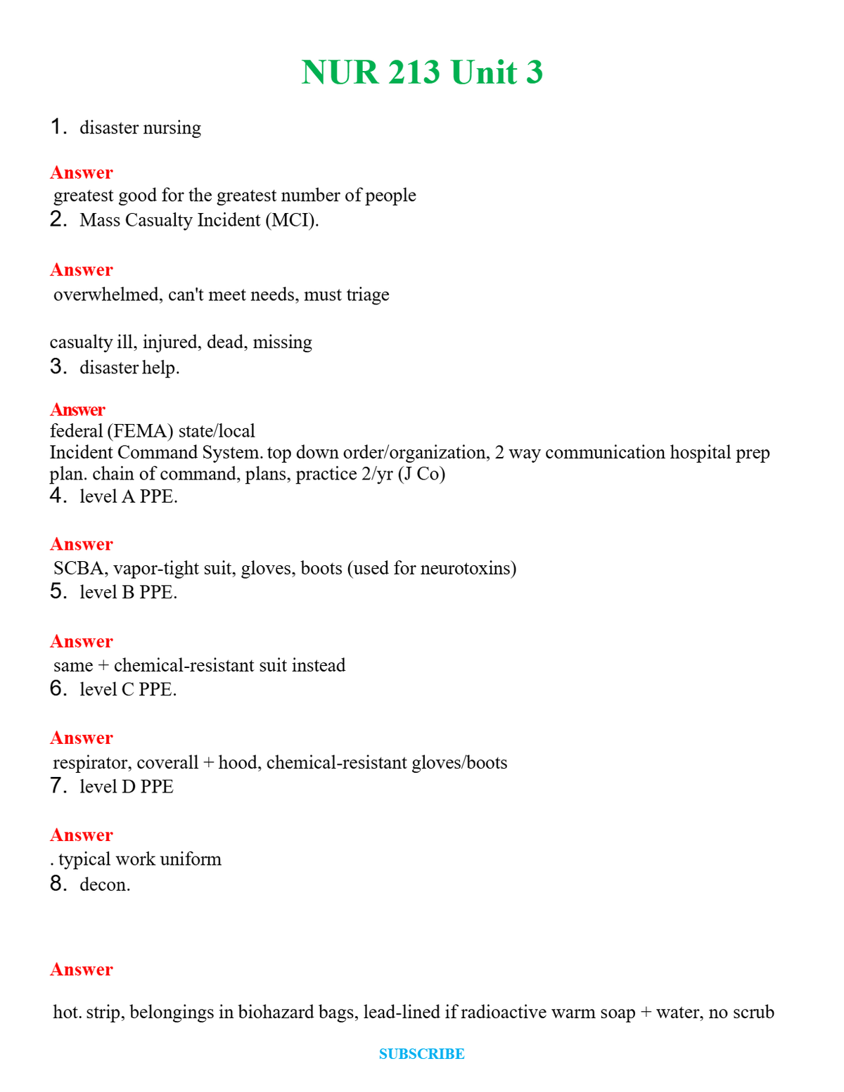 NUR 213 UNIT 3 | PASSED | A+ RATED GUIDE | NEW FULL EXAM