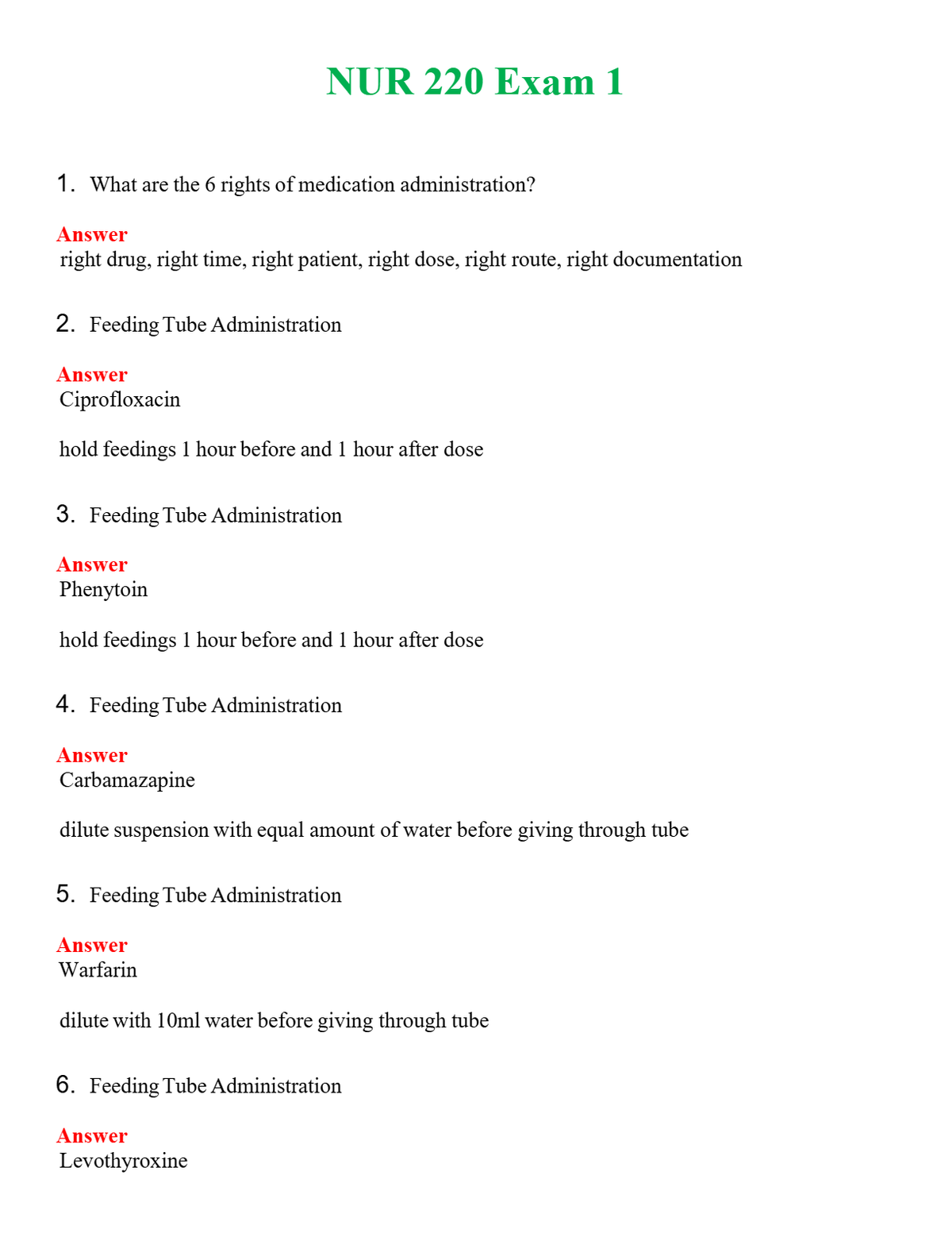 NUR 220 EXAM 1 | ACTUAL QUESTIONS AND ANSWERS 100% CORRECT