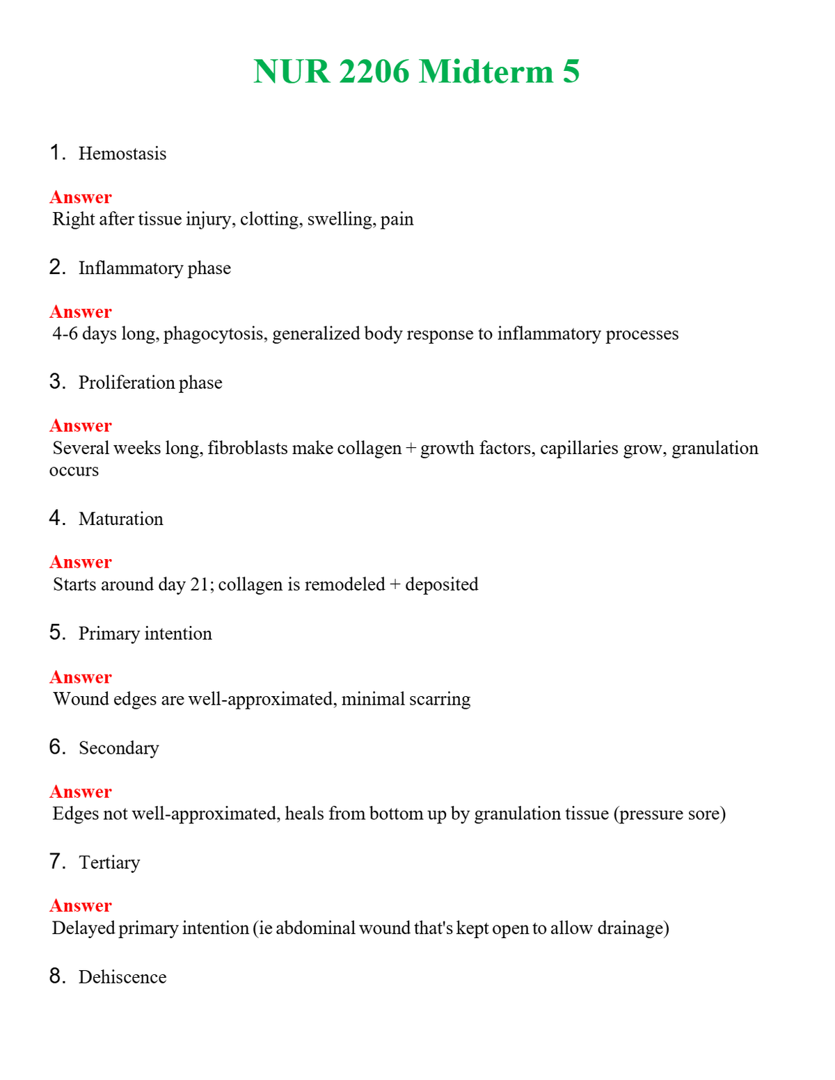 NUR 2206 MIDTERM 5 | GRADED A+ QUESTIONS AND ANSWERS (SOLVED)