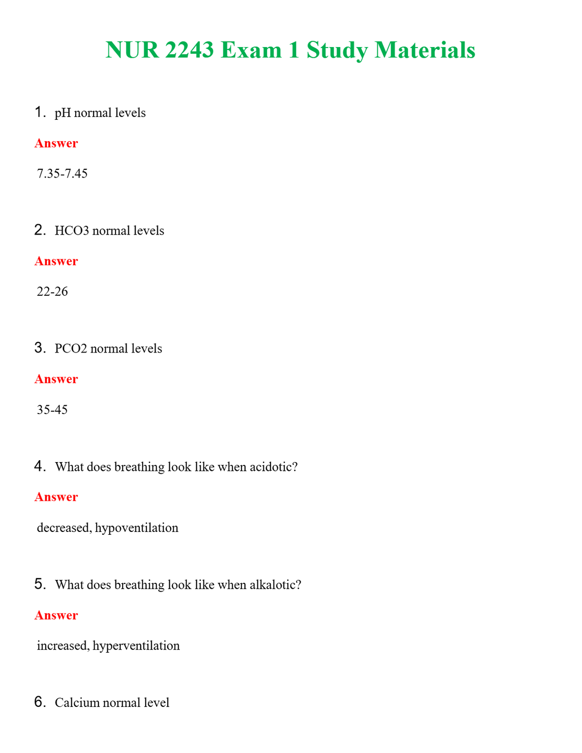 NUR 2243 EXAM 1 STUDY MATERIALS | GRADED A+ SOLVED 100% CORRECT