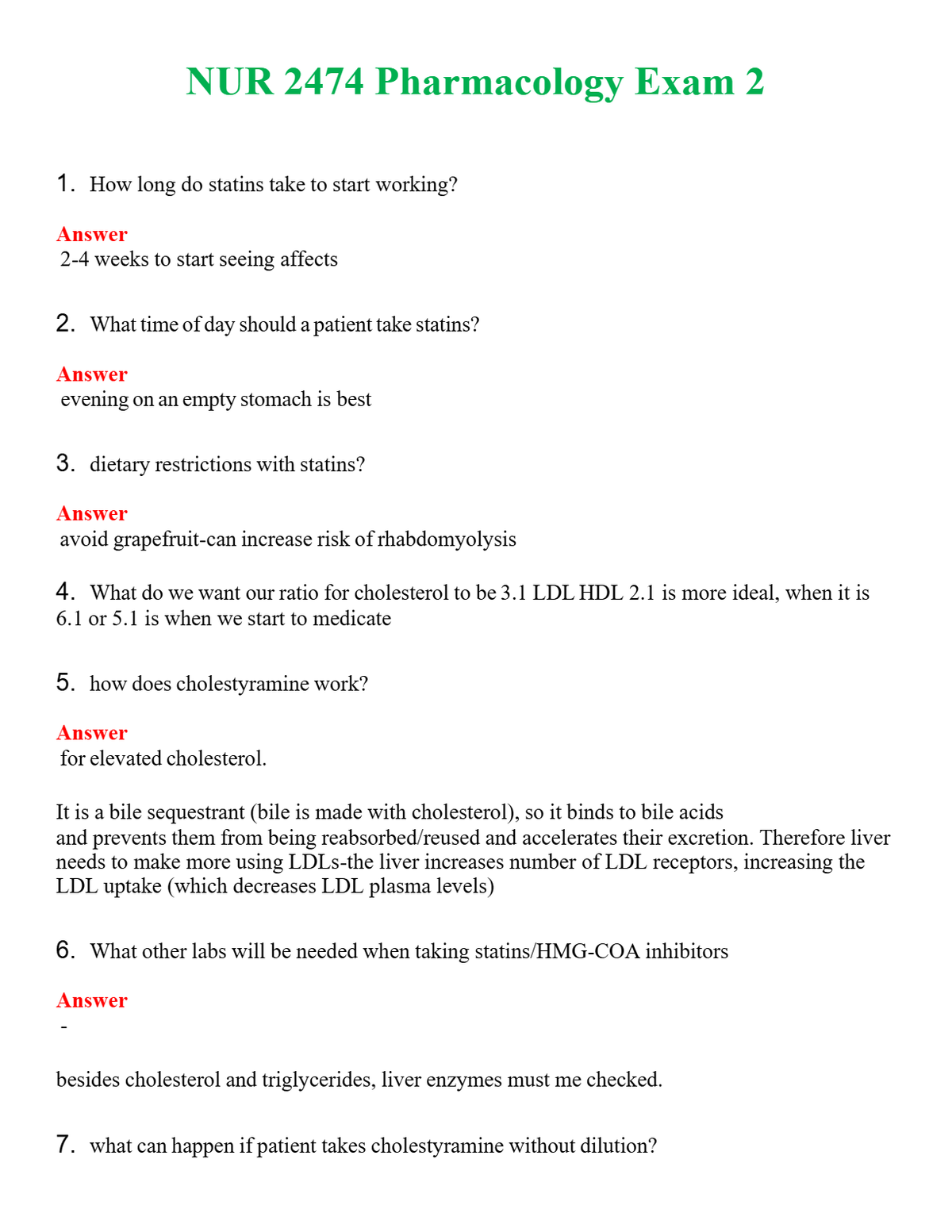 NUR 2474 PHARMACOLOGY EXAM 2 | WITH 100% VERIFIED ANSWERS