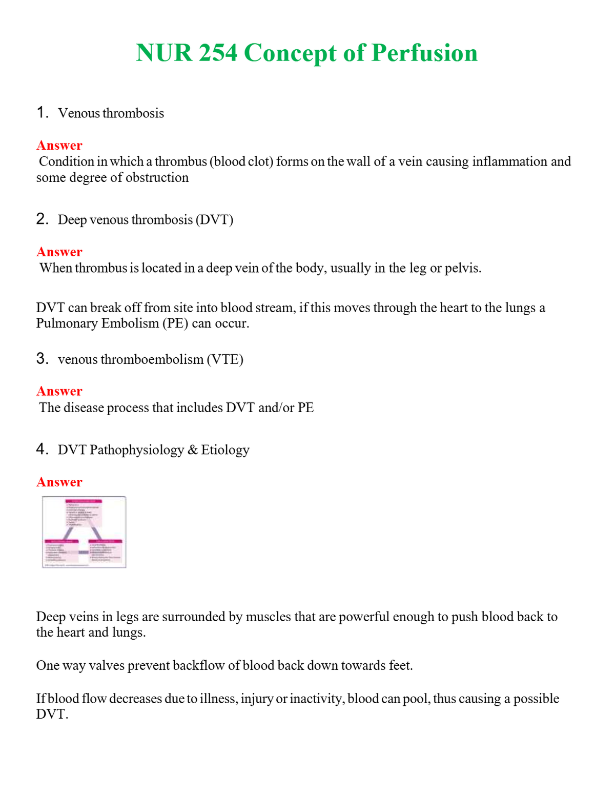 NUR 254 CONCEPT OF PERFUSION | ACTUAL QUESTIONS AND ANSWERS 100% CORRECT
