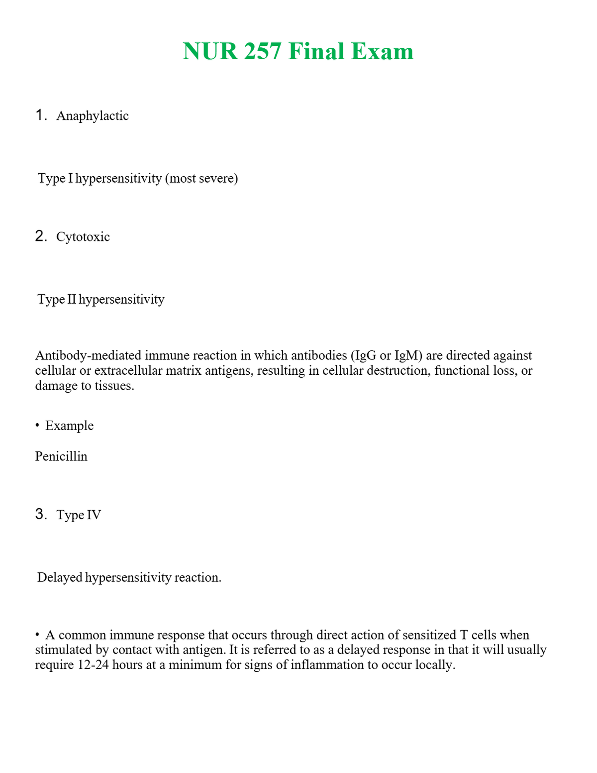 NUR 257 FINAL EXAM | GRADED A+ QUESTIONS AND ANSWERS (SOLVED)