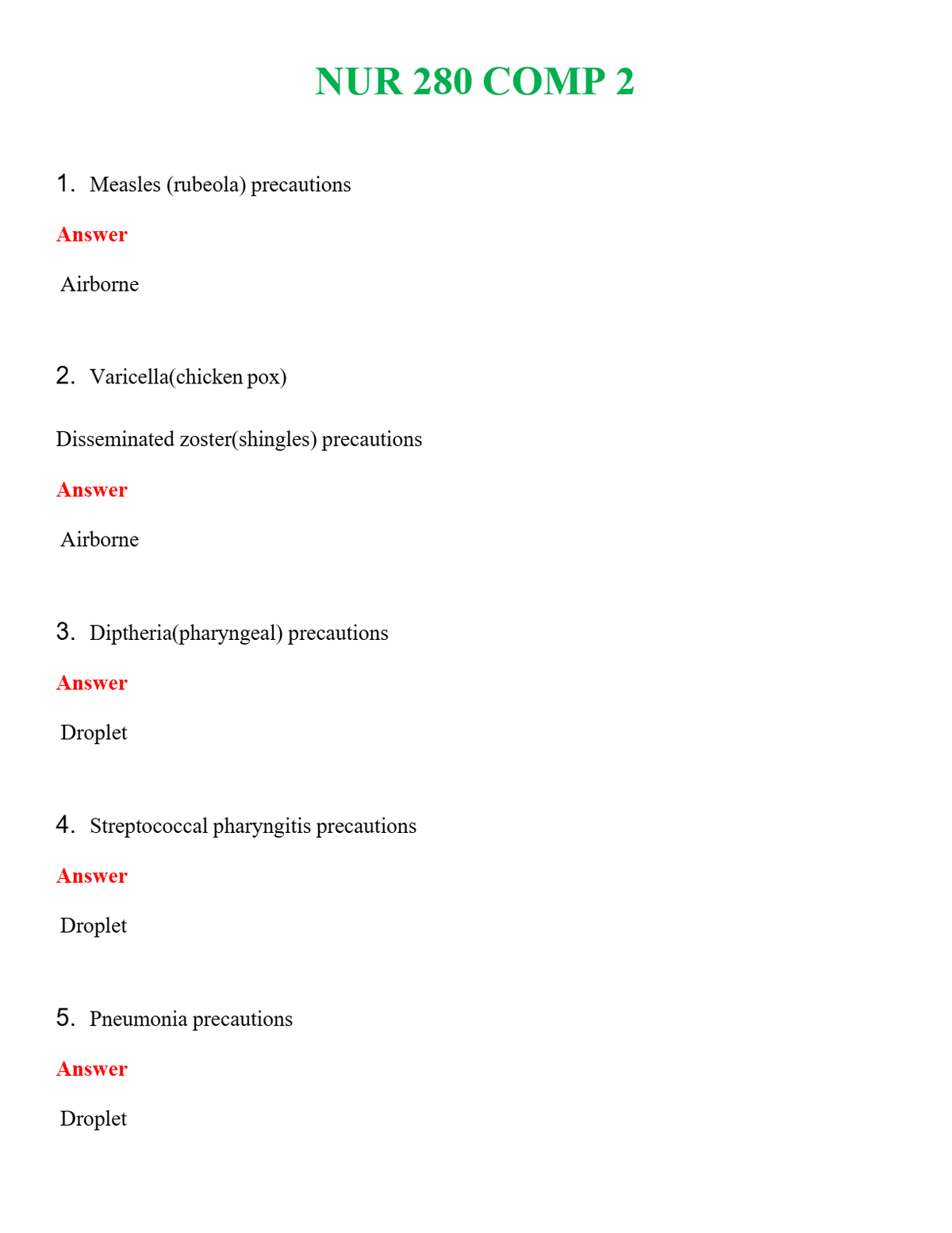NUR 280 COMP 3 | (ACTUAL EXAM ) QUESTIONS AND ANSWERS (SOLVED)