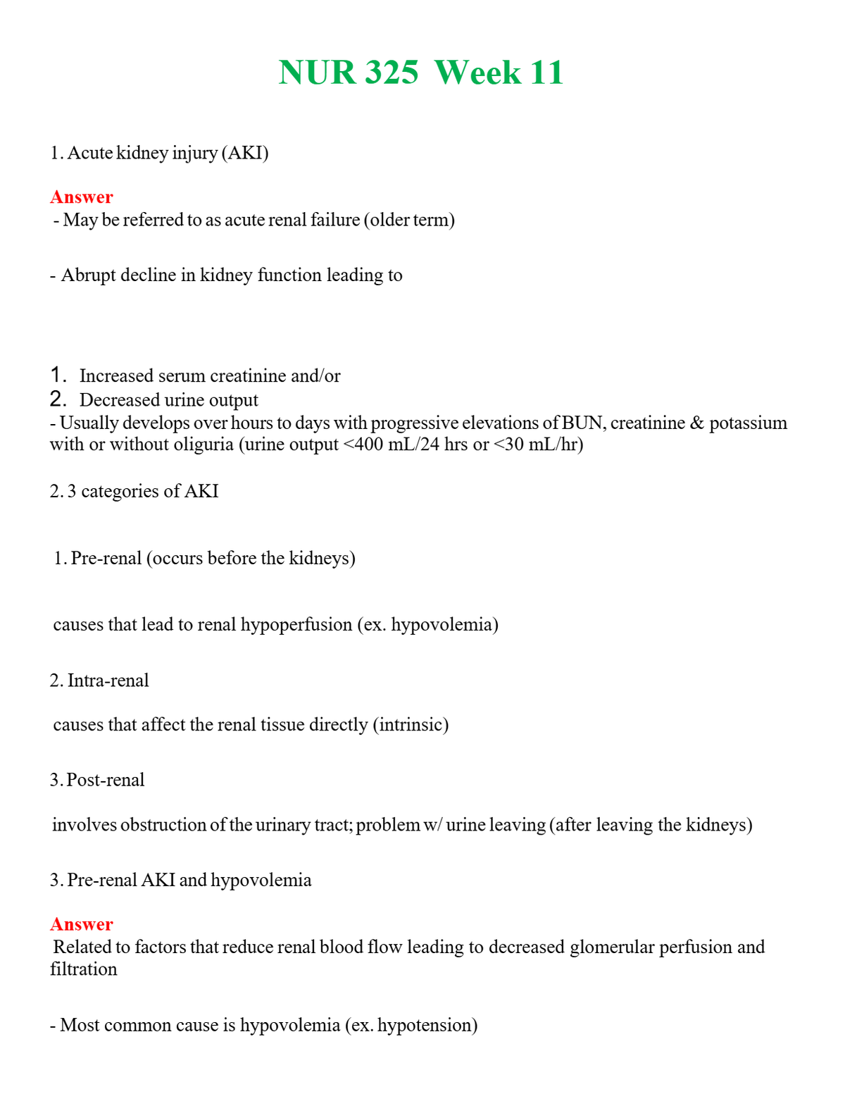 NUR 325 WEEK 11 | PASSED | A+ RATED GUIDE | NEW FULL EXAM
