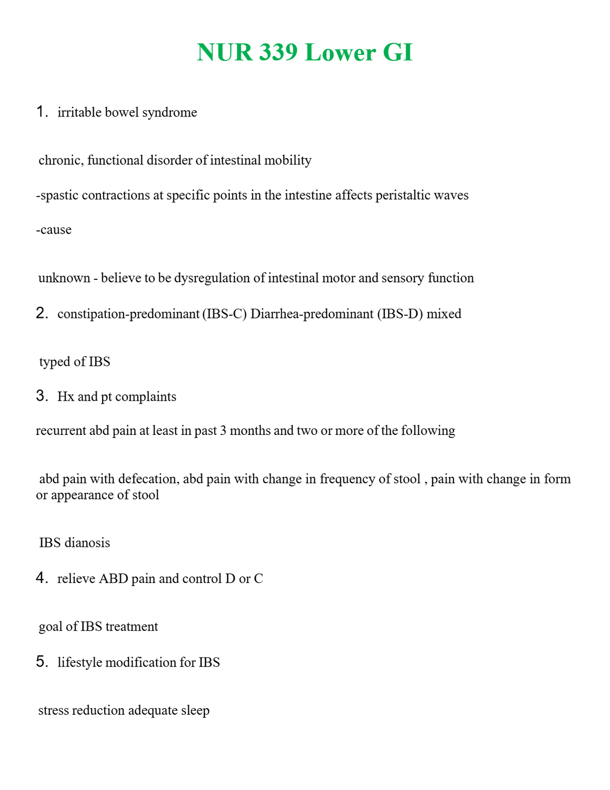NUR 339 LOWER GI | A+ RATED GUIDE | QUESTIONS AND ANSWERS (SOLVED)