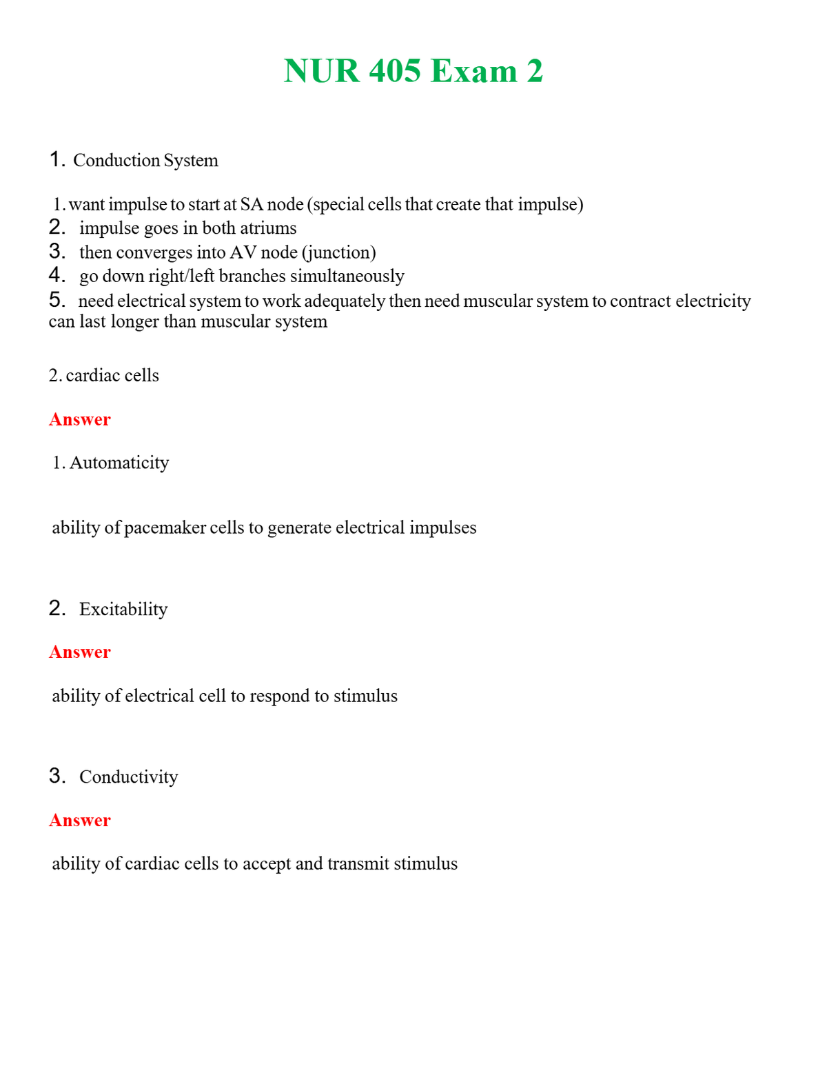 NUR 405 EXAM 2 | PASSED | A+ RATED GUIDE | NEW FULL EXAM