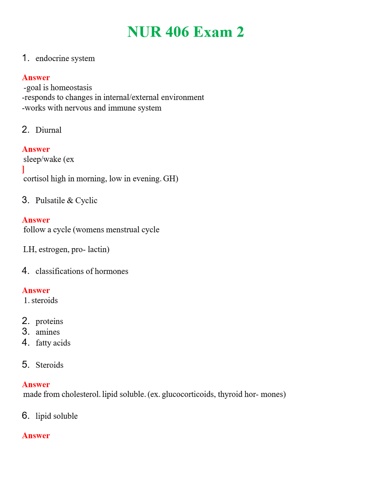 NUR 406 EXAM 2 | A++ EXAM WITH ALL NEW QS & AS - GUARANTEED PASS!