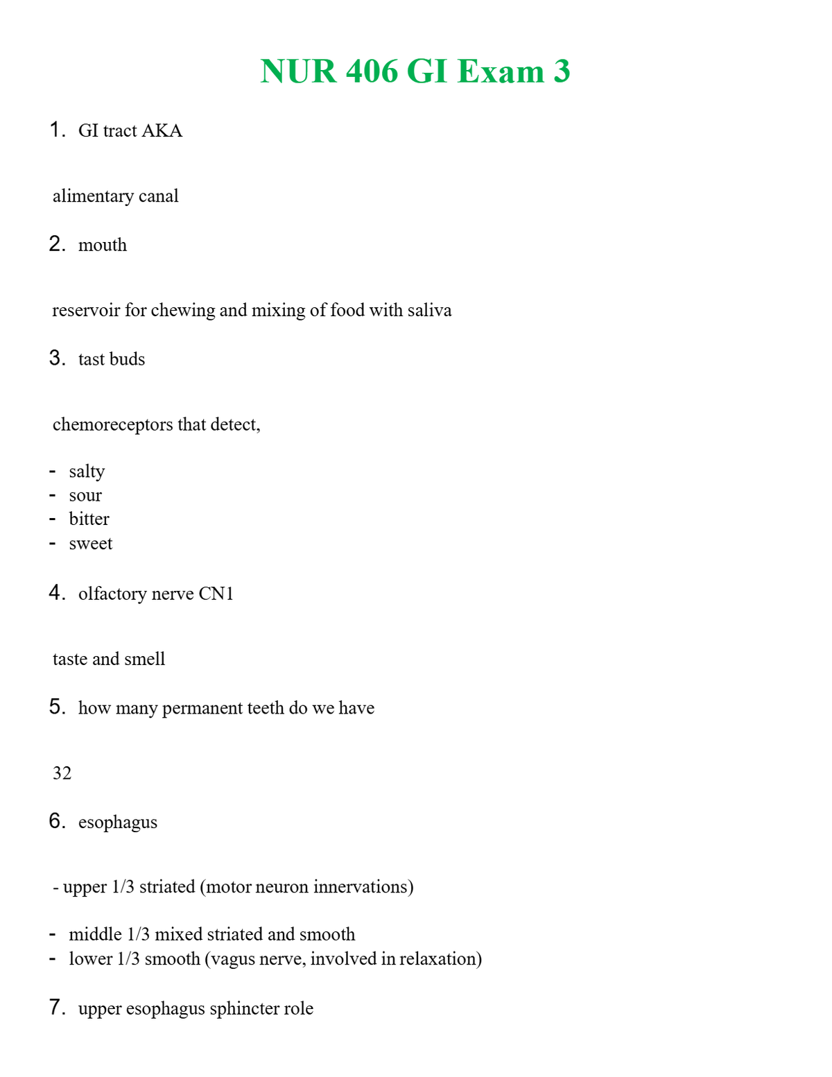 NUR 406 GI EXAM 3 | A+ RATED GUIDE | QUESTIONS AND ANSWERS (SOLVED)