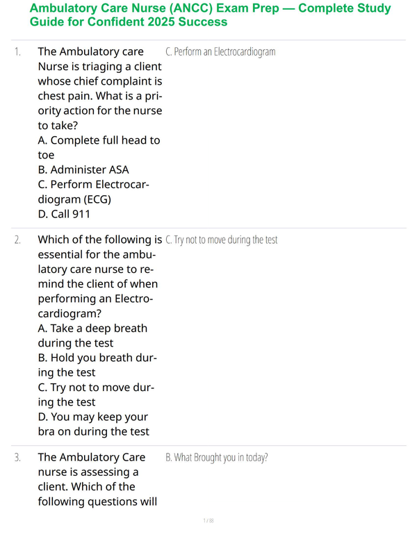 Ambulatory Care Nurse (ANCC) Exam Prep — Complete Study Guide for Confident 2025 Success