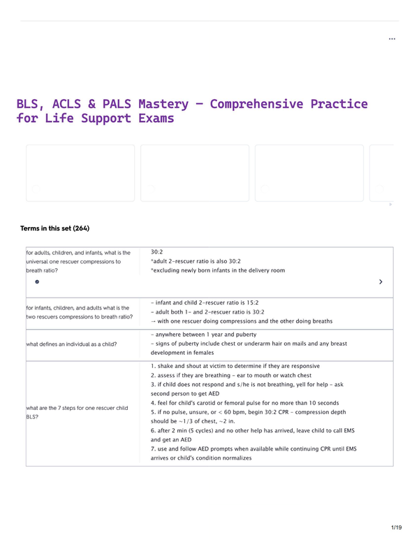 BLS, ACLS & PALS Mastery – Comprehensive Practice for Life Support Exams