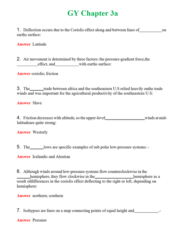 GY Chapter 3a | Actual Questions and Verified Answers ( Included ) 100% Correct