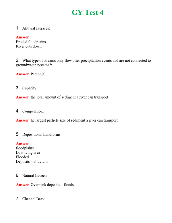 GY Test 3 | Actual Questions and Verified Answers ( Included ) 100% Correct