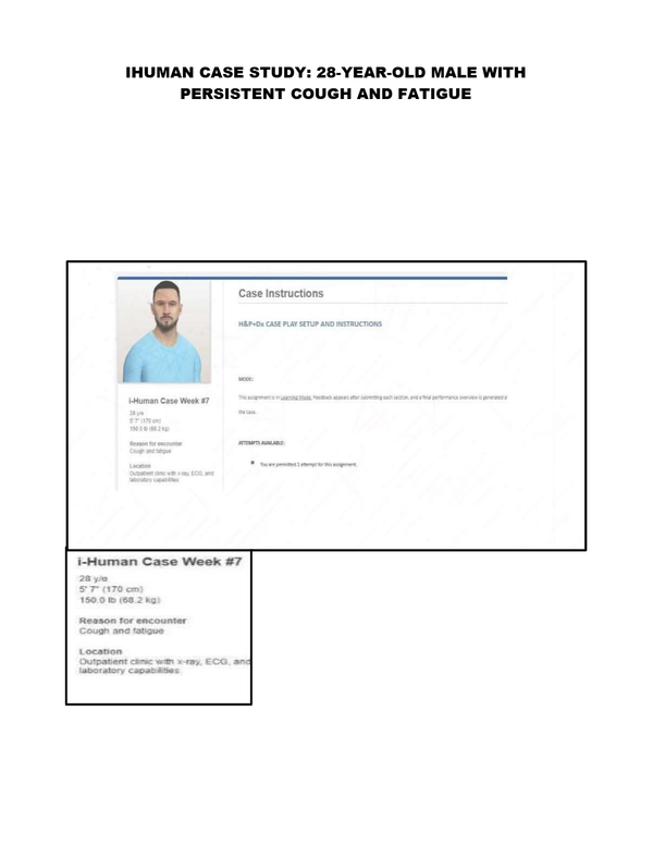 IHuman Case Study: 28-Year-Old Male With Persistent Cough And Fatigue