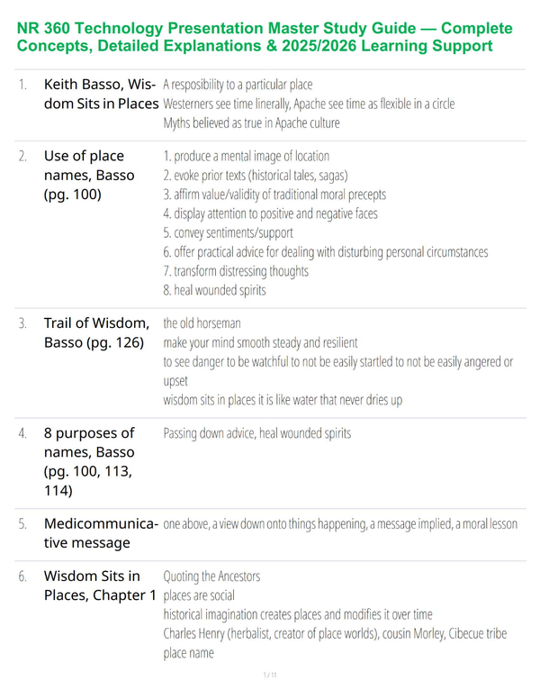 NR 360 Technology Presentation Master Study Guide — Complete Concepts, Detailed Explanations & 2025/2026 Learning Support