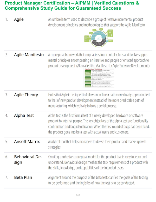 Product Manager Certification – AIPMM | Verified Questions & Comprehensive Study Guide for Guaranteed Success