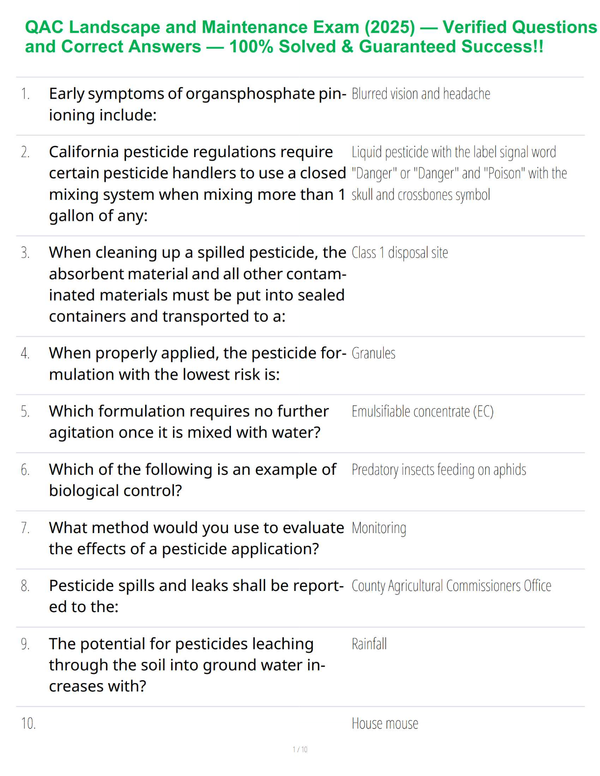 QAC Landscape & Maintenance 2025 Complete Study Guide — Expert Concepts, Practice Support & Professional Competency Review